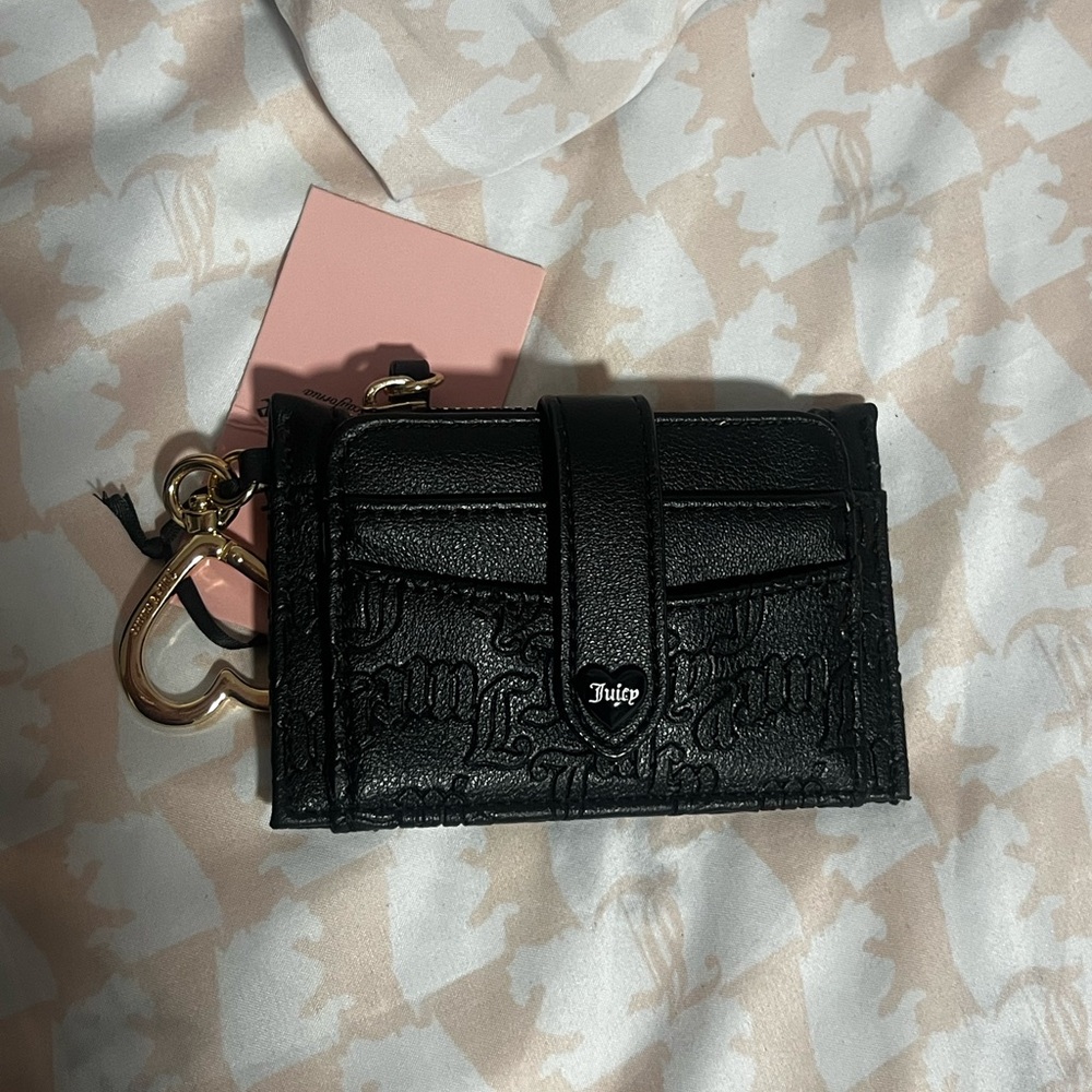Black Wallet with Gold Accents